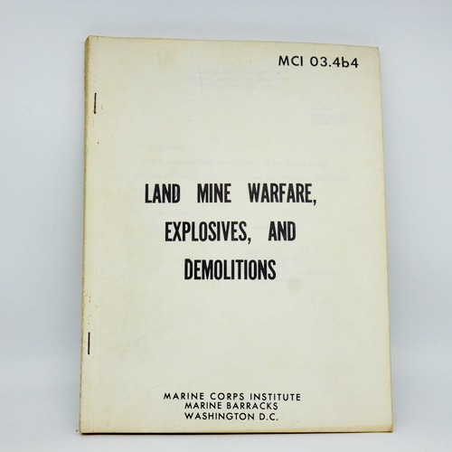 RARE MARINE CORPS INSTITUTE MCI Landmine Warfare Explosives And Demolitions 03.4