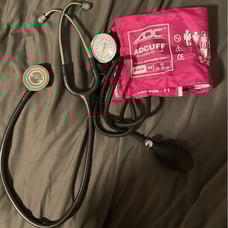 stethoscope and blood pressure cuff