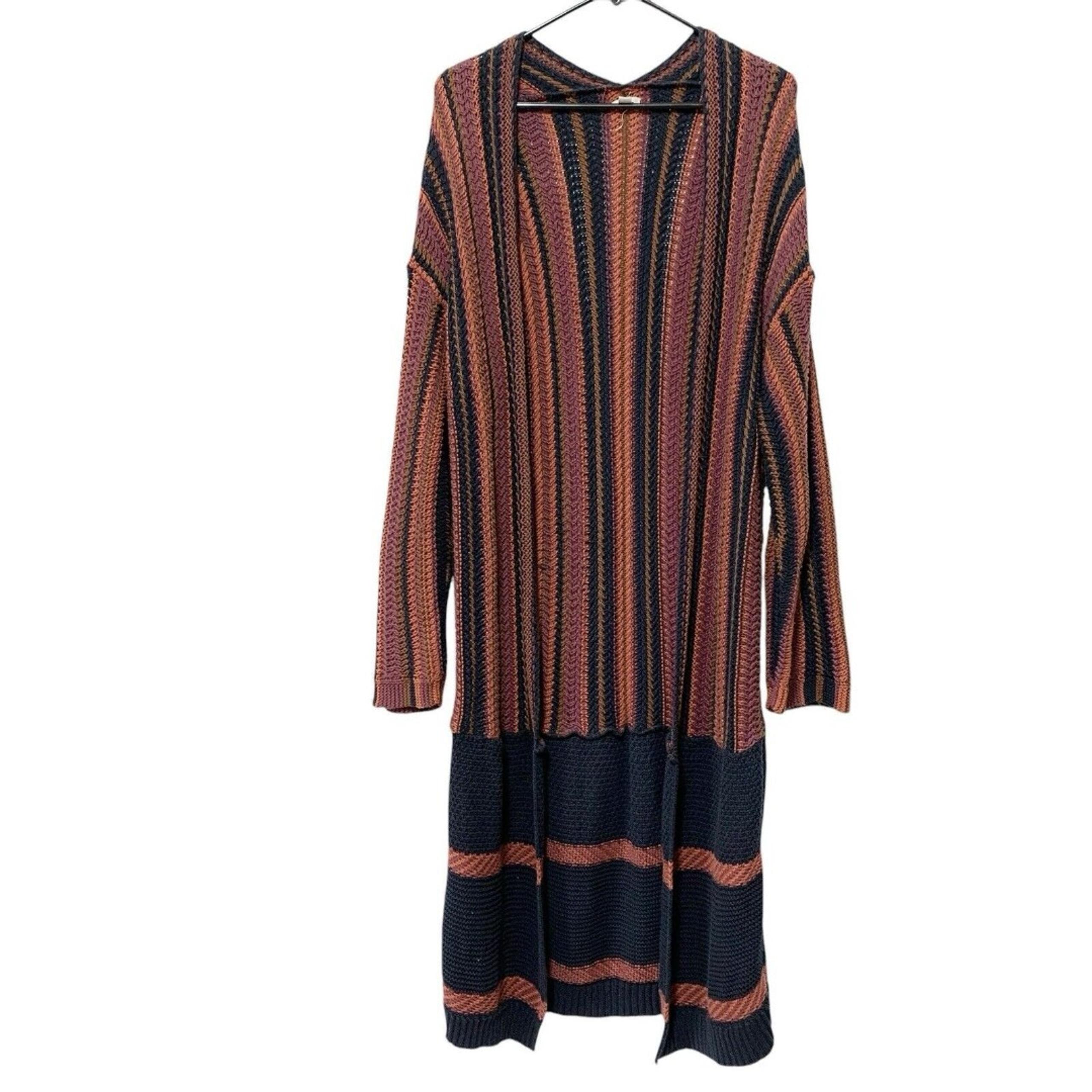 Urban Outfitters ECOTE Cardigan Womens Size M Riley Patterned Maxi Sweater