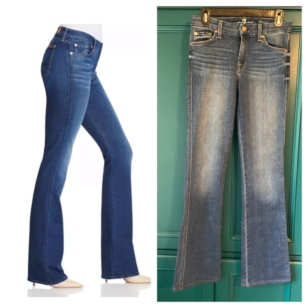 7 For All Mankind Kimmie Bootcut Jeans Sz 27 Tall