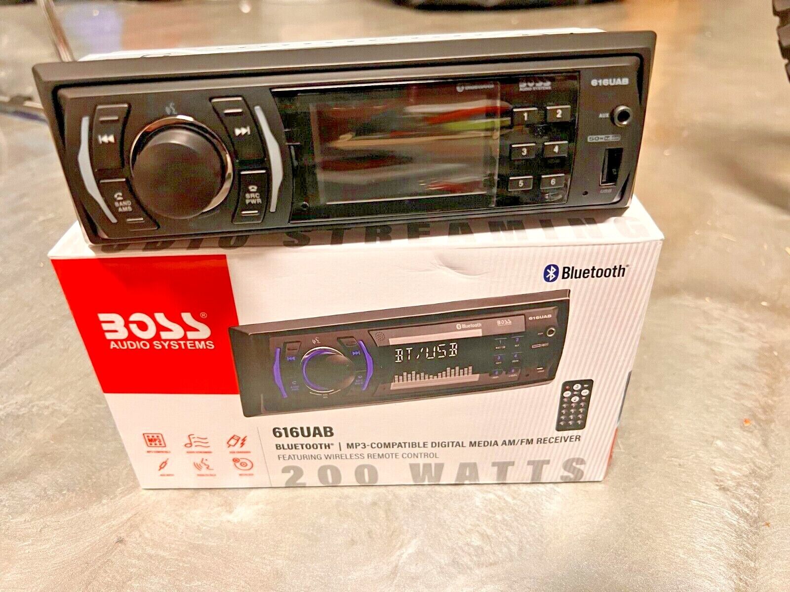 Marine Head Unit Radio Stereo for Boat, Motorcycle, Car MP3 Bluetooth Boss Audio