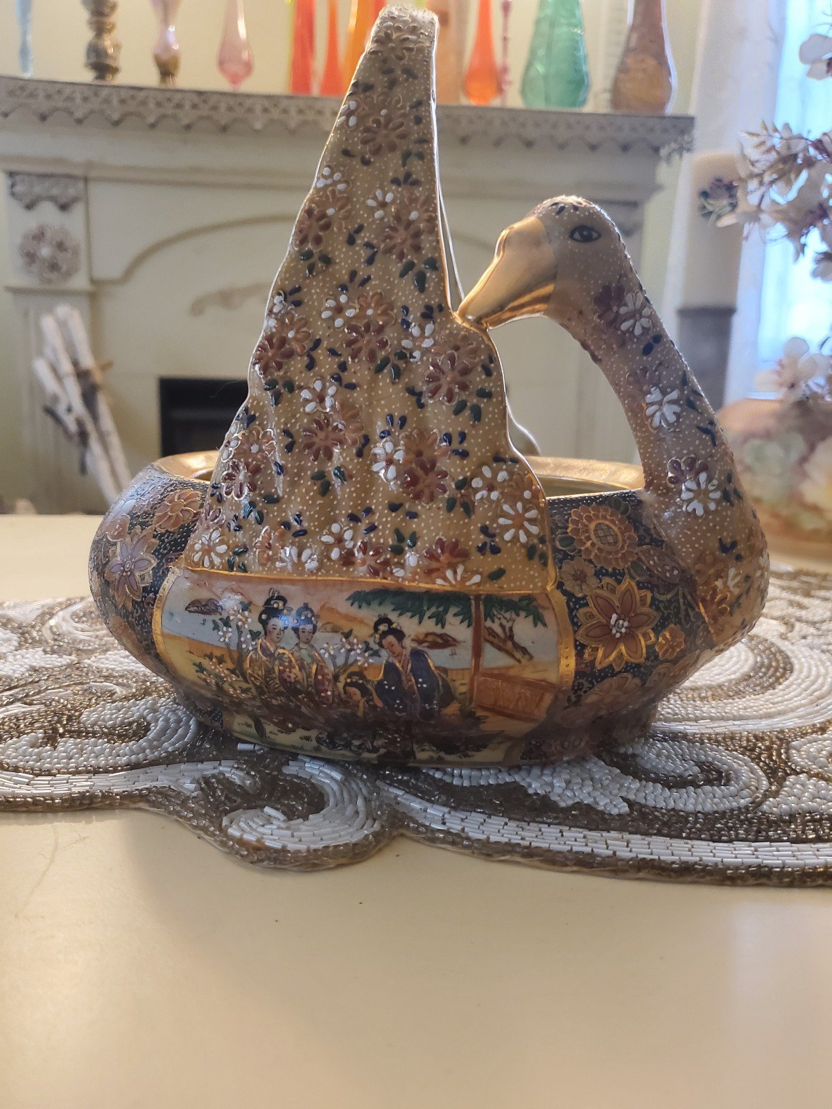 Rare Satsuma Duck Planter