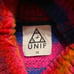 Women’s UNIF Rainbow Striped Cropped Turtleneck Sweater Multi-Colored XSmall