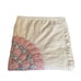 Pink Floral Needle Point Vintage Baby Crib Blanket Play Mat Thick Fabric