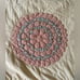 Pink Floral Needle Point Vintage Baby Crib Blanket Play Mat Thick Fabric