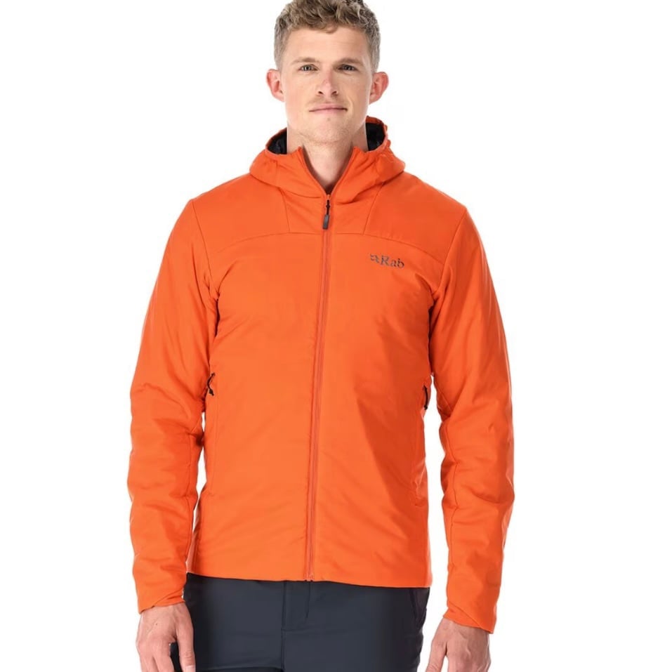 Rab Men’s Xenair Alpine Light Climbing Jacket in Firecracker, Size M