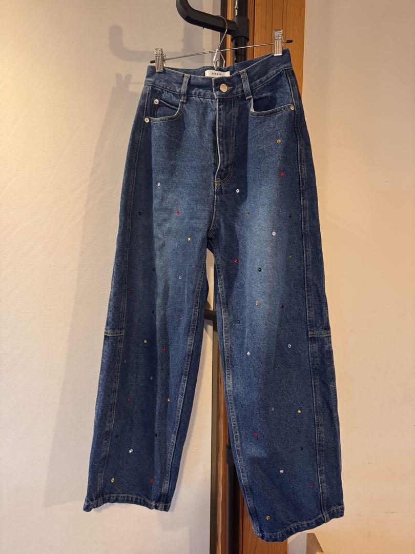Ameri Vintage JEWEL BIJOU WIDE DENIM S