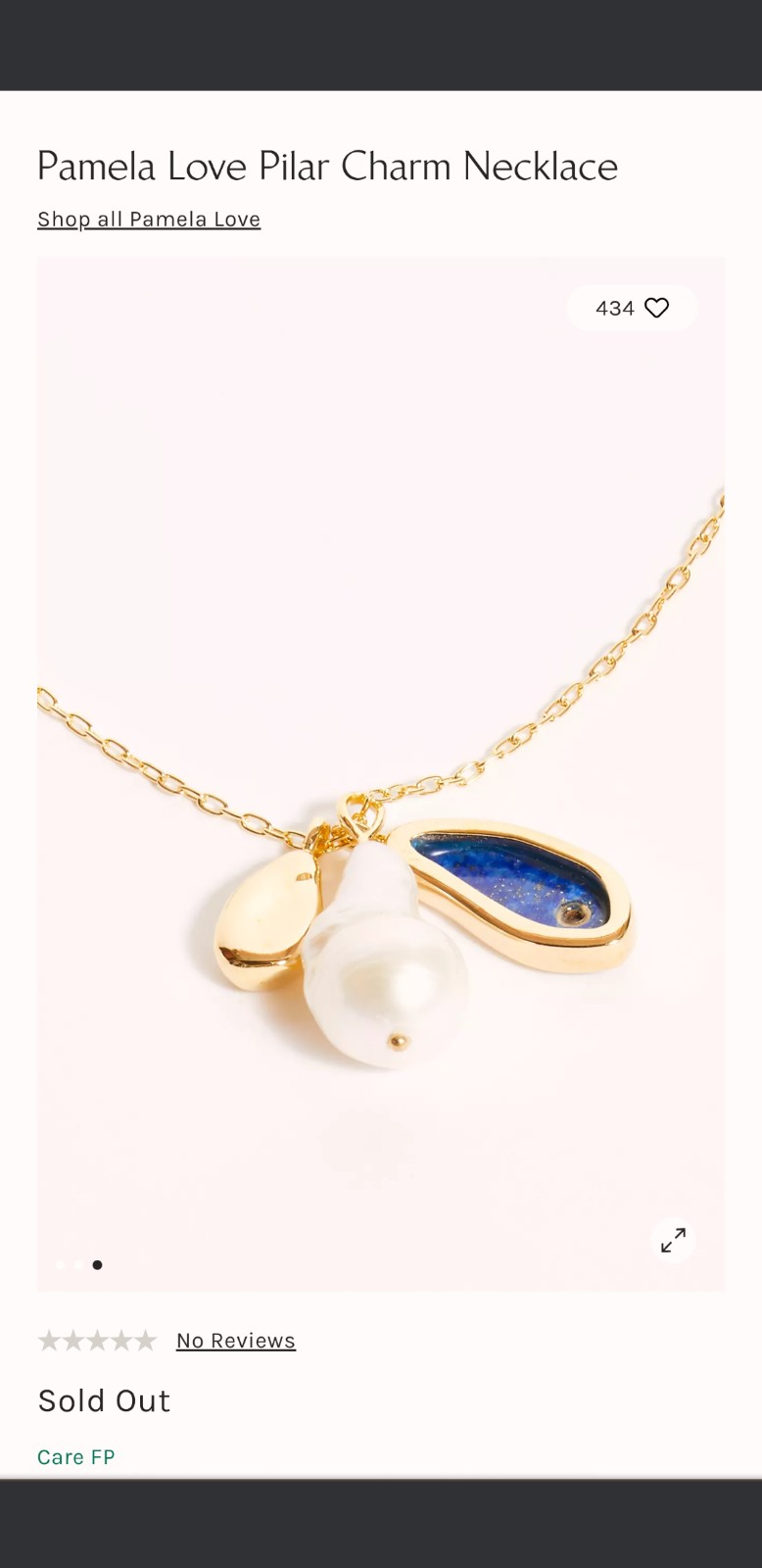 Pamela love Pilar charm necklace