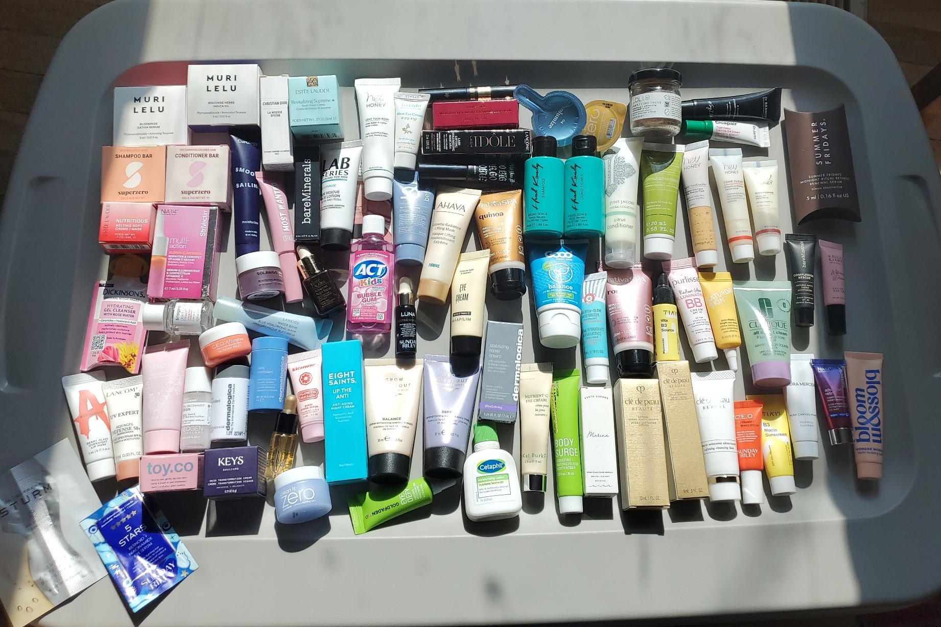 Skincare samples
