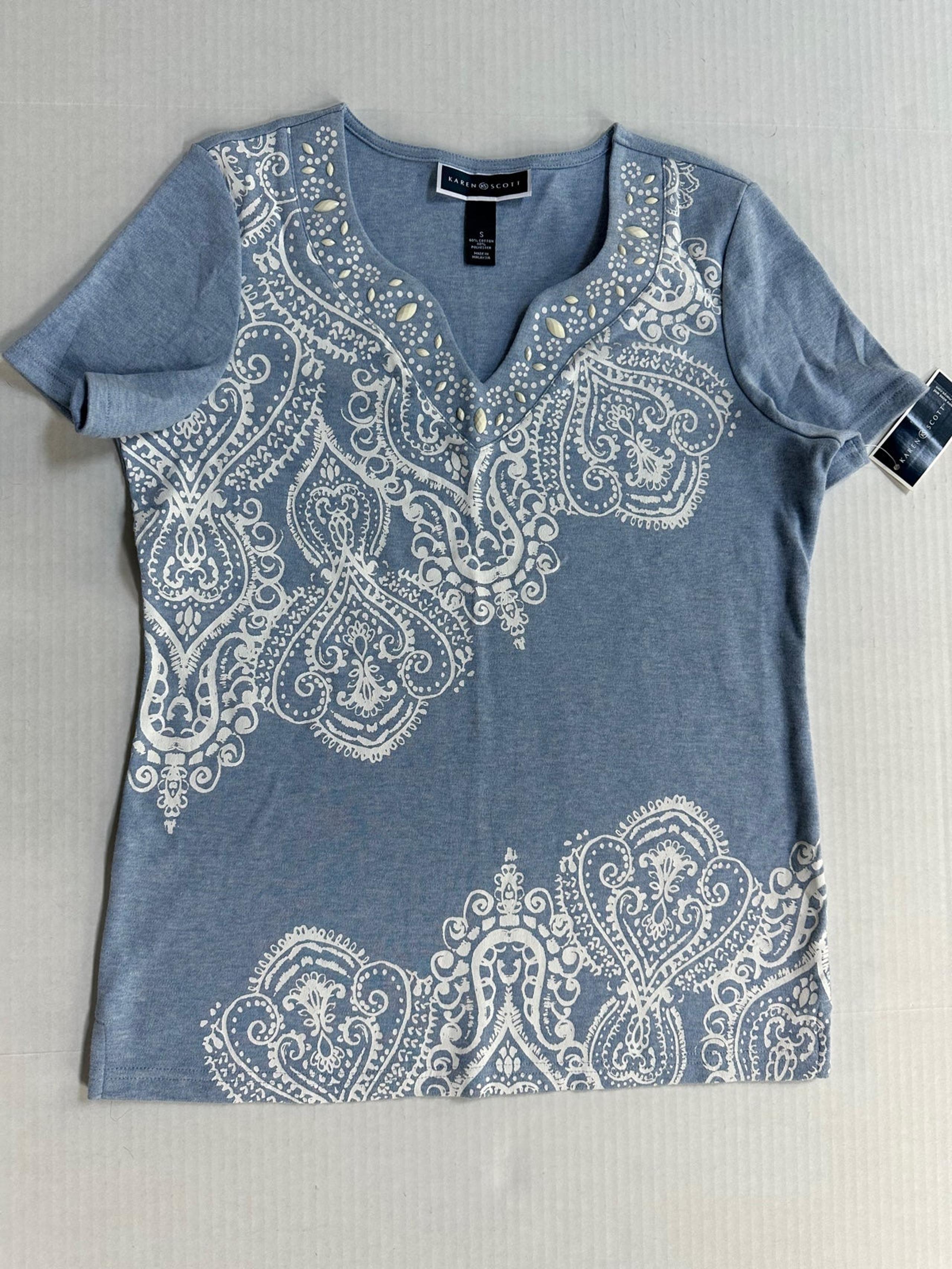 Women’s Size Small - Karen Scott Short Sleeve Top - New