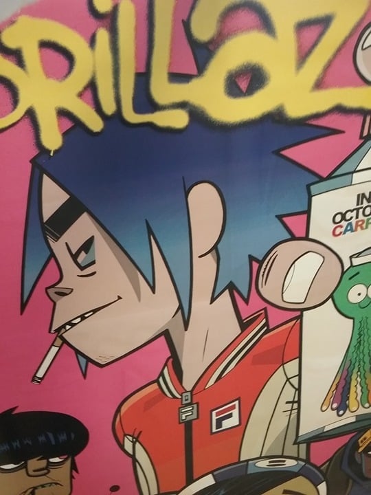 Gorillaz promo large poster/ baner 2 sided original rolled .