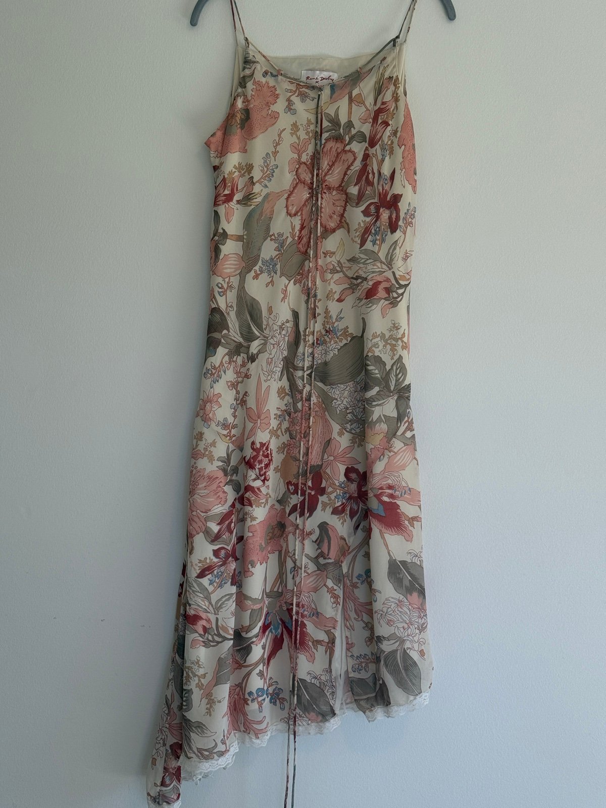 Rene Dehry Collection Vintage 90s Y2K Long Floral Dress Medium Coquette