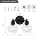2 Sets Black Bathroom Light Fixtures, 2 Lights