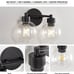 2 Sets Black Bathroom Light Fixtures, 2 Lights