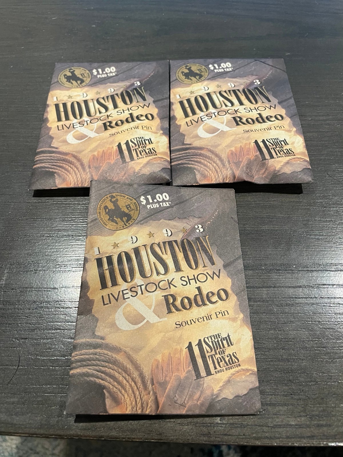 1993 Houston Livestock Show and Rodeo Souvenir Pins