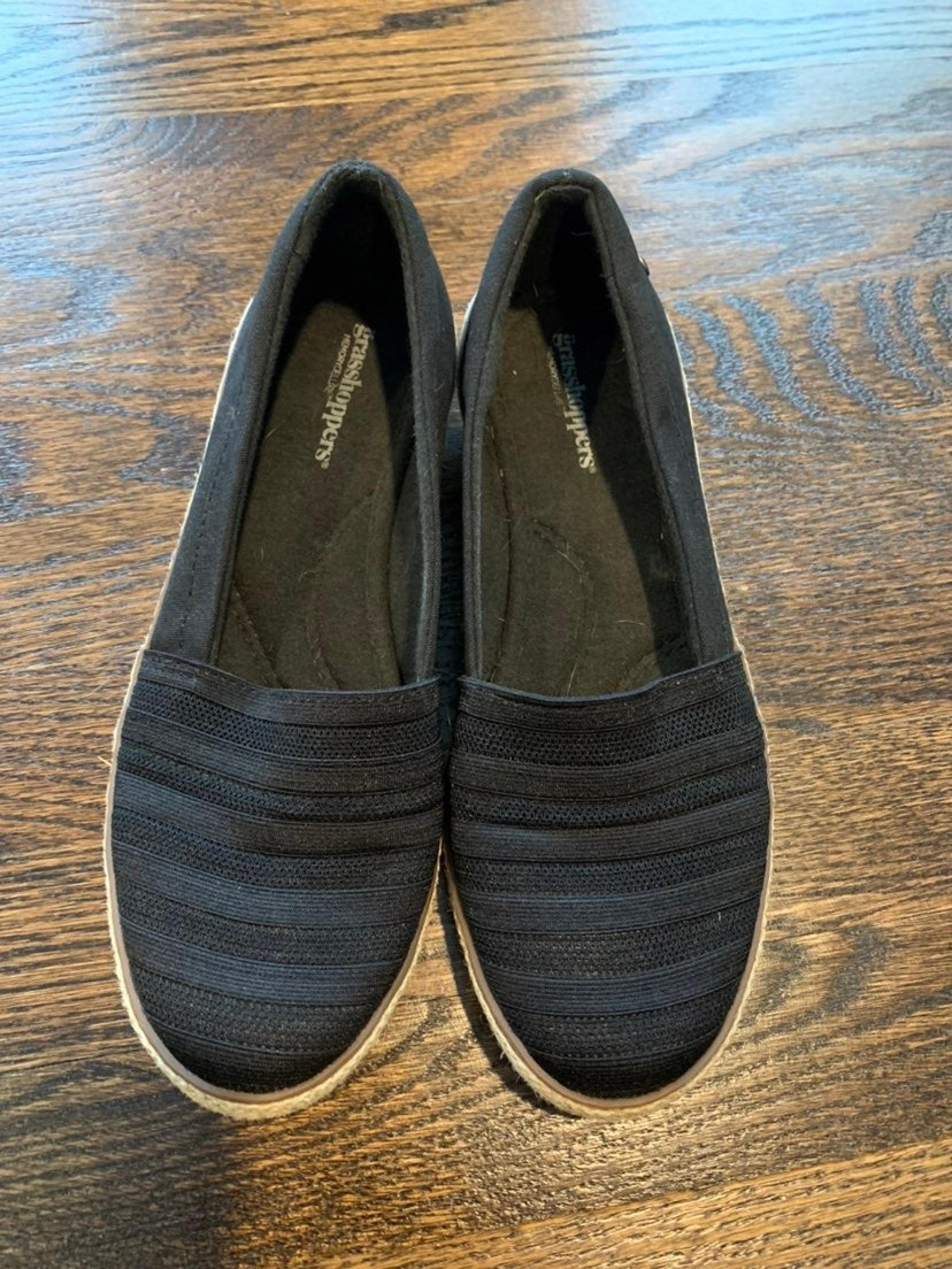Keds Grasshoppers Canvas Black Wedge Size 7