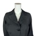 Vintage 50s Cropped Jacket Women's Medium Solid Black One Button Dress Cover Bol