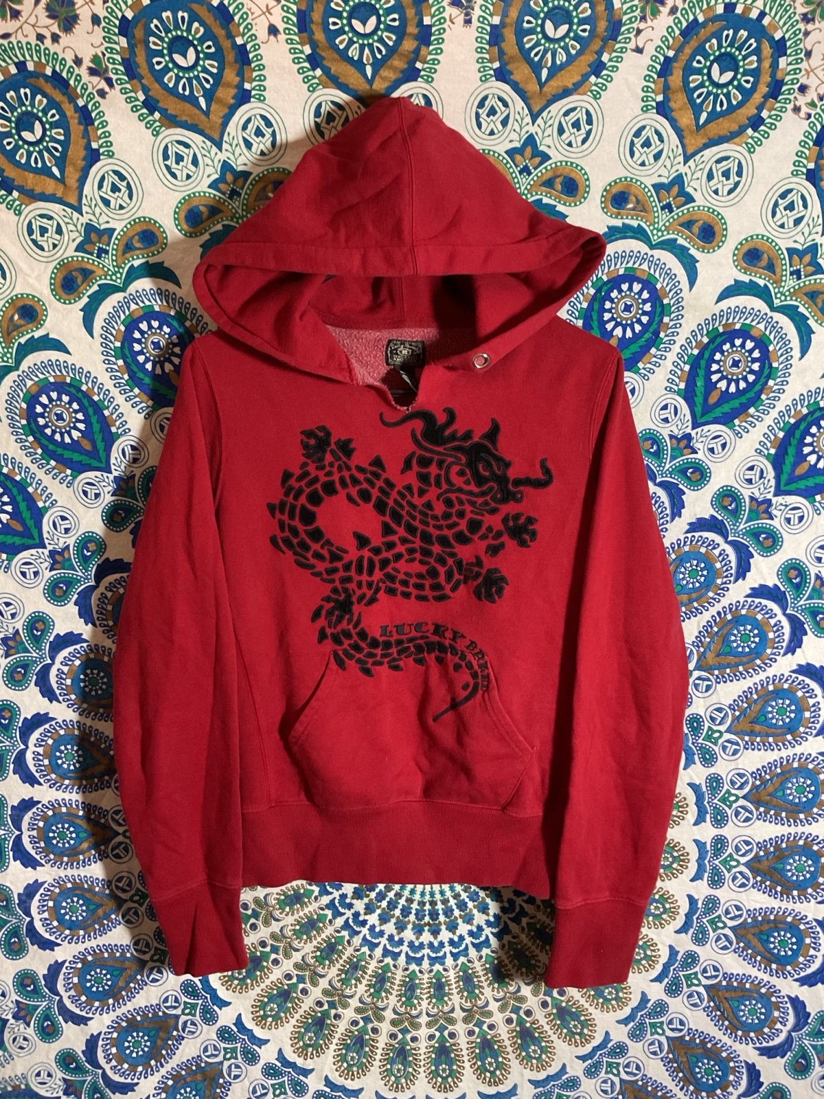 Lucky Brand Y2K Vintage Dragon Hoodie