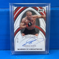 GEORGES ST-PIERRE 2022 Immaculate UFC MMA Signed Autograph SP /99 On Card AUTO