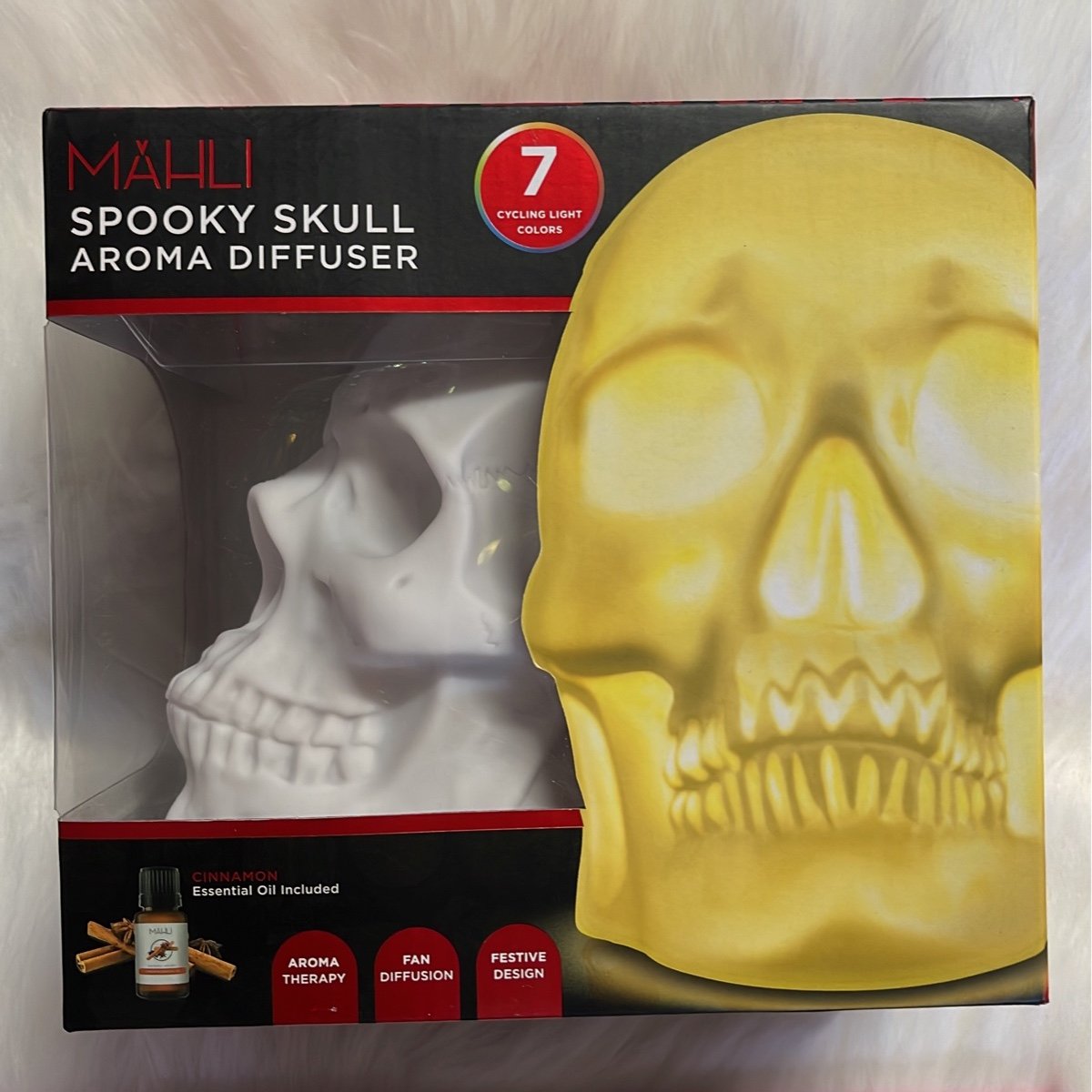 Mahli Spooky Skull Aroma Diffuser White