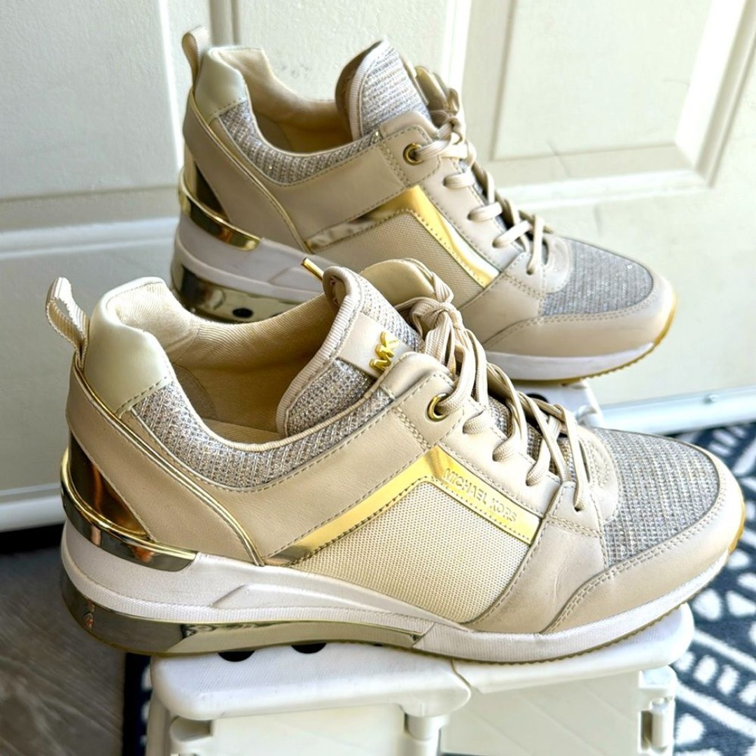 michael kors wedge trainer