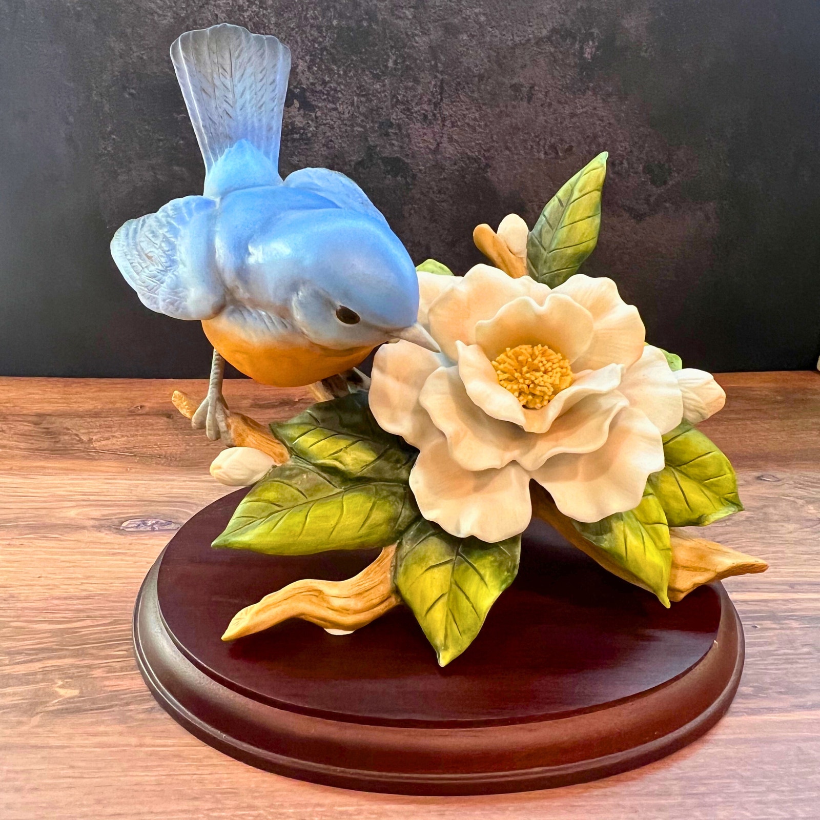 Home Interiors Bluebird and Camellia Porcelain Figurine