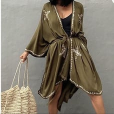 NEW Bohemian Embroidered Kimono Cardigan