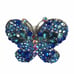 Butterfly Brooch Pin Womens Bling Rhinestone Peacock Blues Approx. 2 Statement