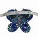 Butterfly Brooch Pin Womens Bling Rhinestone Peacock Blues Approx. 2 Statement
