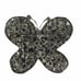 Butterfly Brooch Pin Womens Bling Rhinestone Peacock Blues Approx. 2 Statement
