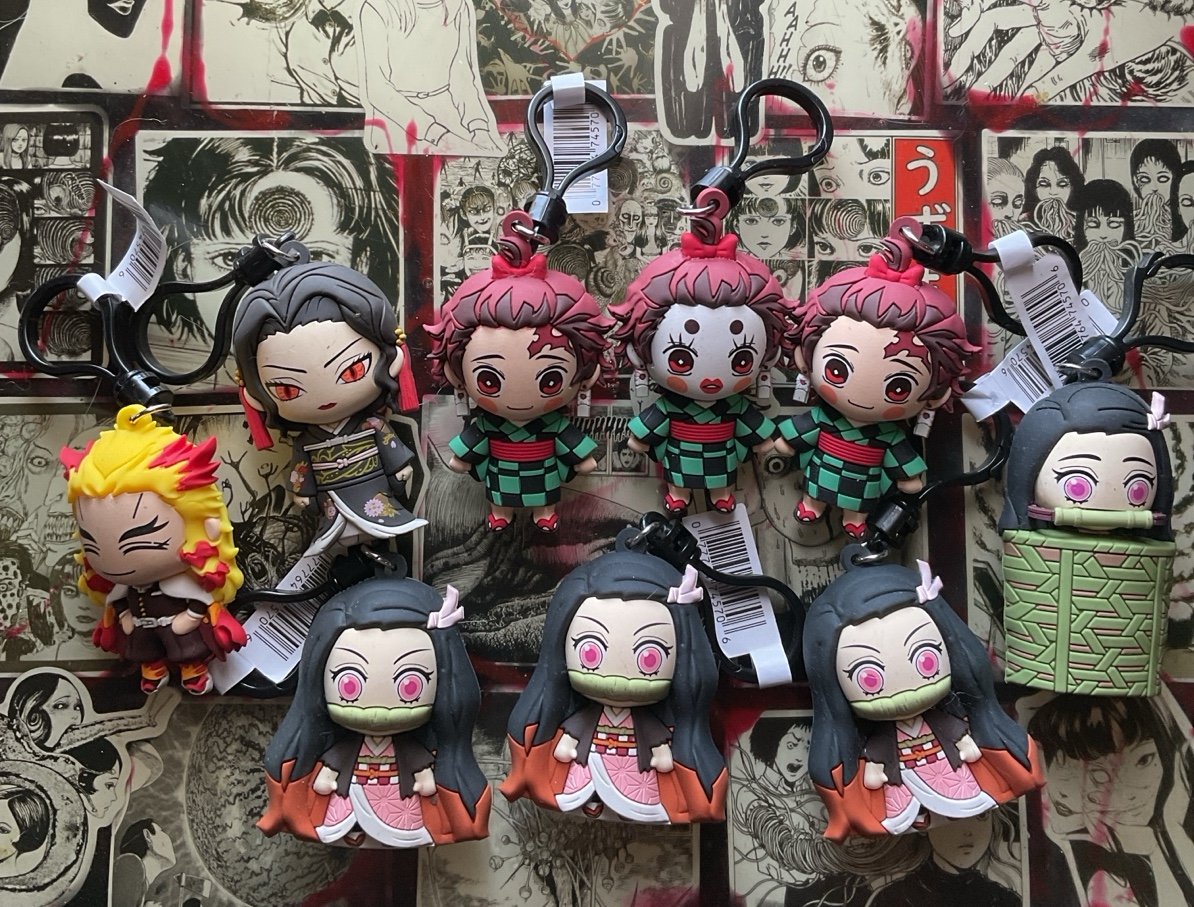 Monogram demon slayer figural bag clips