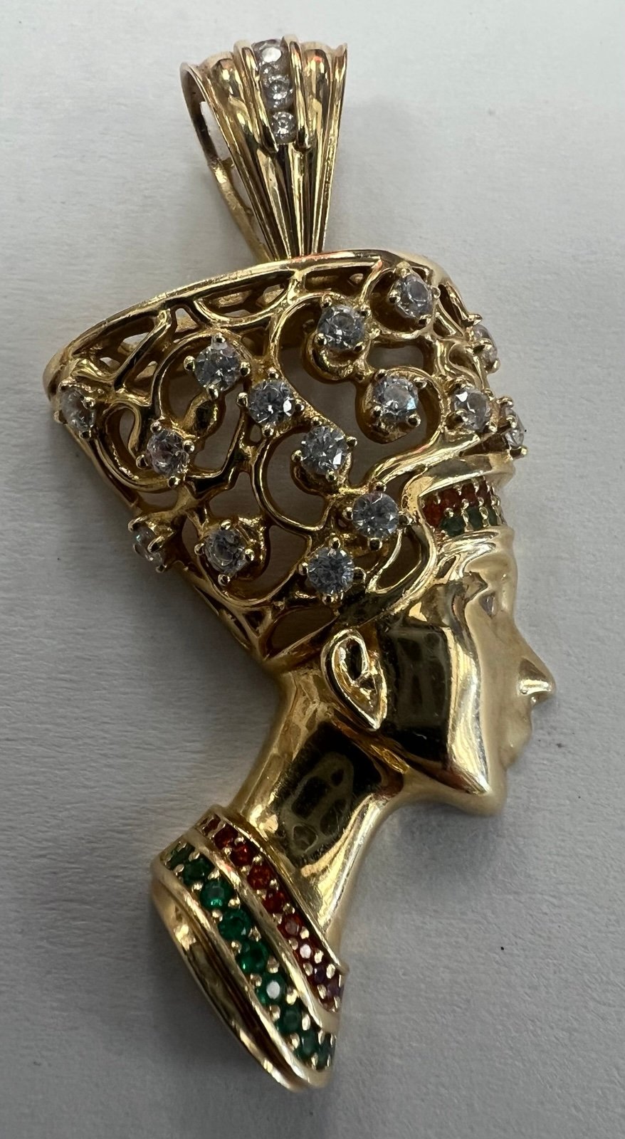 “Nefertiti” Egyptian Style 14K Gold Charm