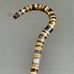 Early 20th Century Sterling Silver Collar Steel Core Stacked Natural Horn Cane
