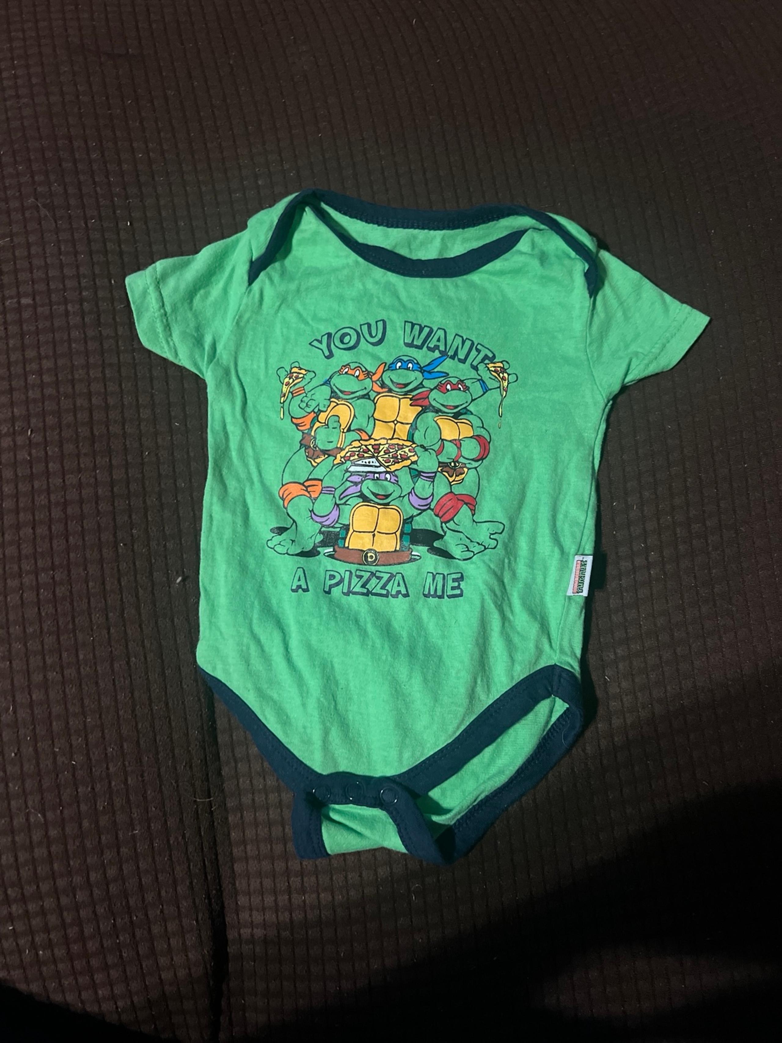 Nickelodeon ninja turtles baby boy's one piece bodysuit one size 0/3M green