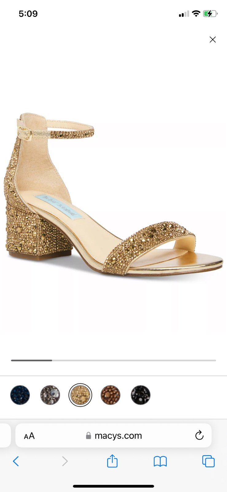 Betsy Johnson Mari sandals in gold size 8.5
