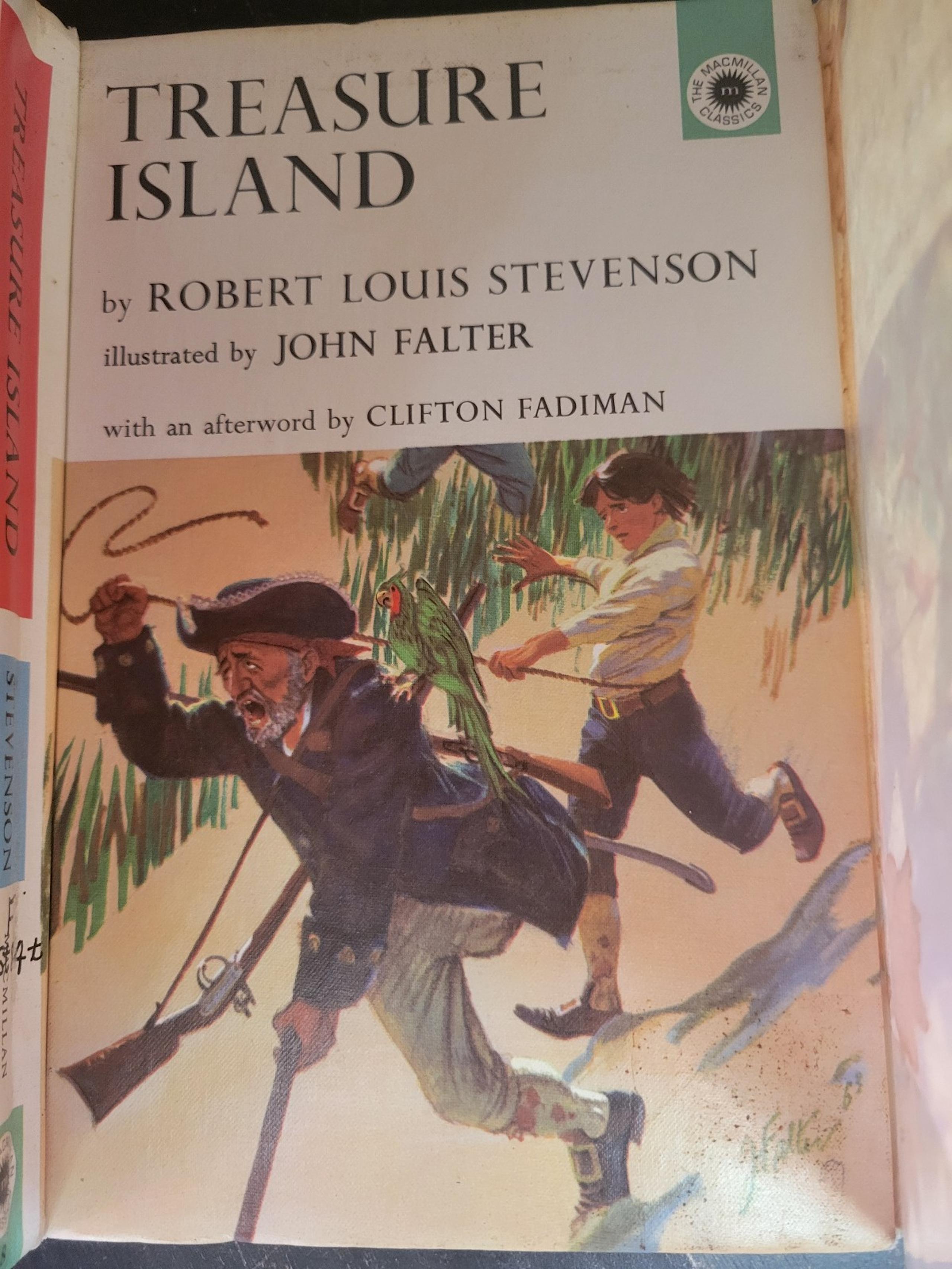 Treasure Island vintage Macmillan classic hardcover book pirates adventure