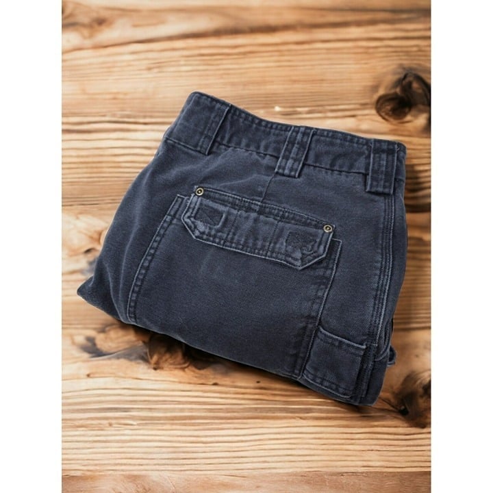 Duluth Trading Co Pants Navy Blue Heavyweight Cargo Men's 40 Cotton 32 Inseam