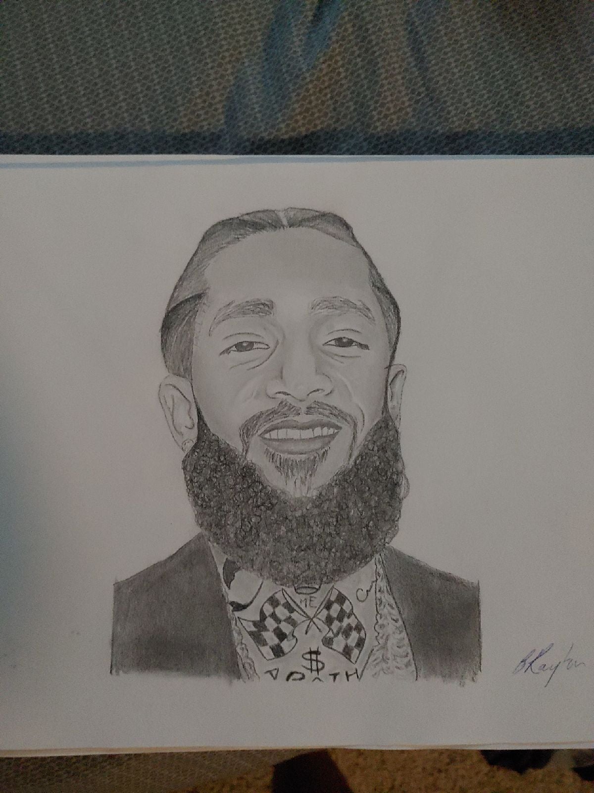 Drawing of Nipsey Hussle