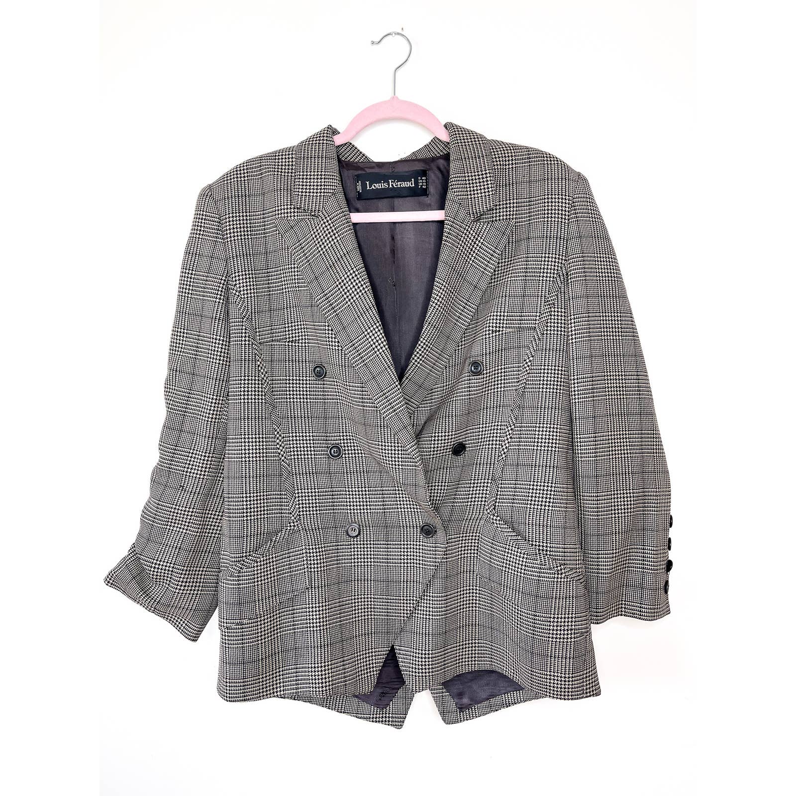 Louis Feraud Double Breasted Wool Blazer Jacket Size 10
