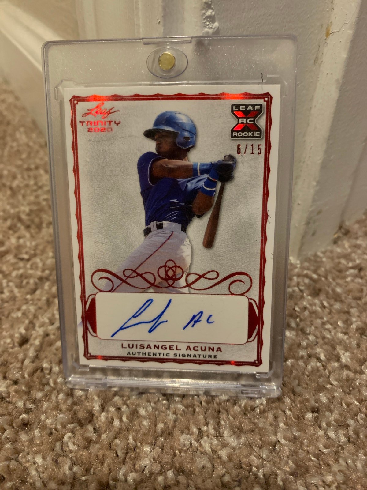 2020 Leaf trinity Luis Angel Acuna rookie