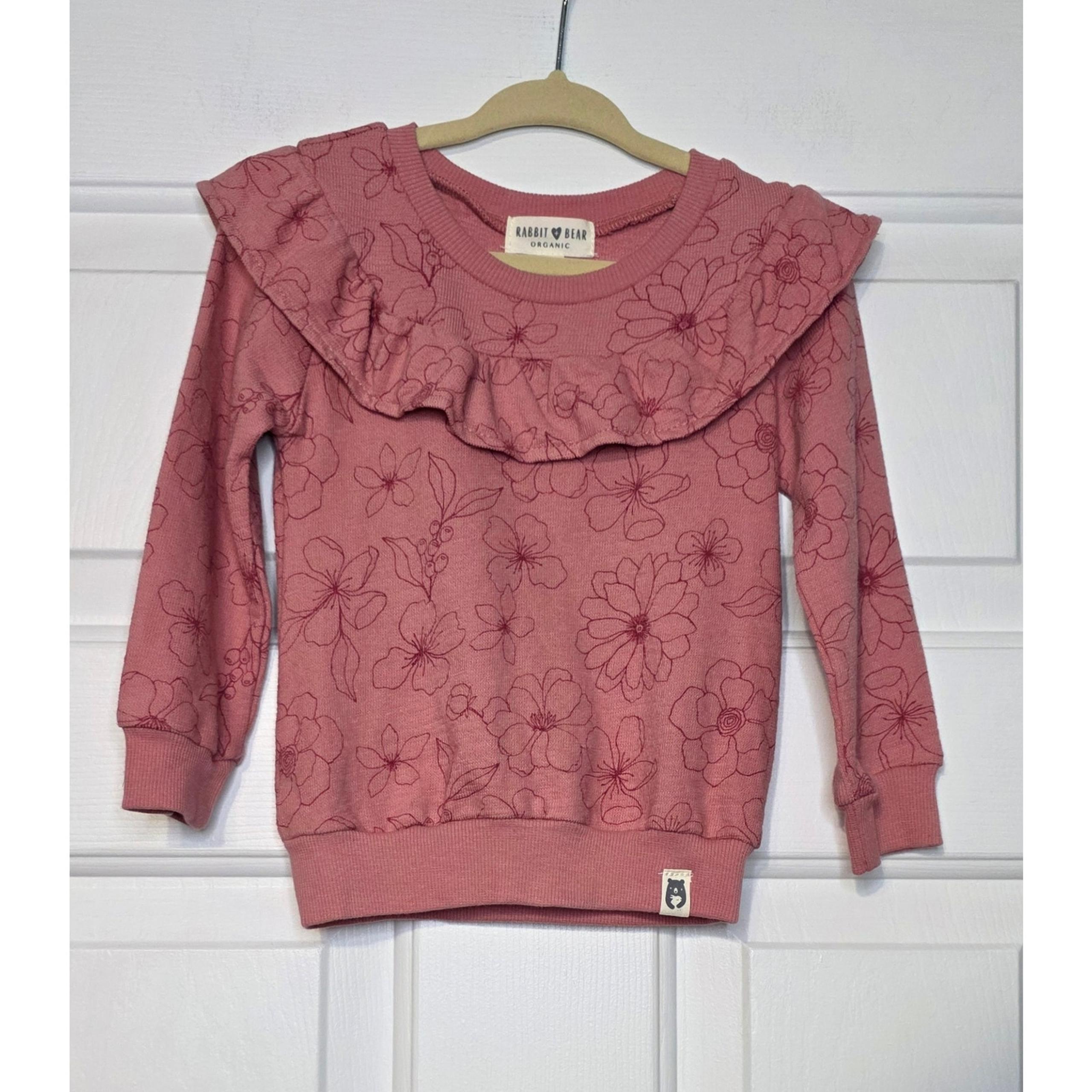 Rabbit + Bear Organic Cotton Baby Girls Floral Top Size 18 months