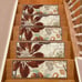 Machine Washable Custom Size Stair Treads Set of 13 and Runner Rug