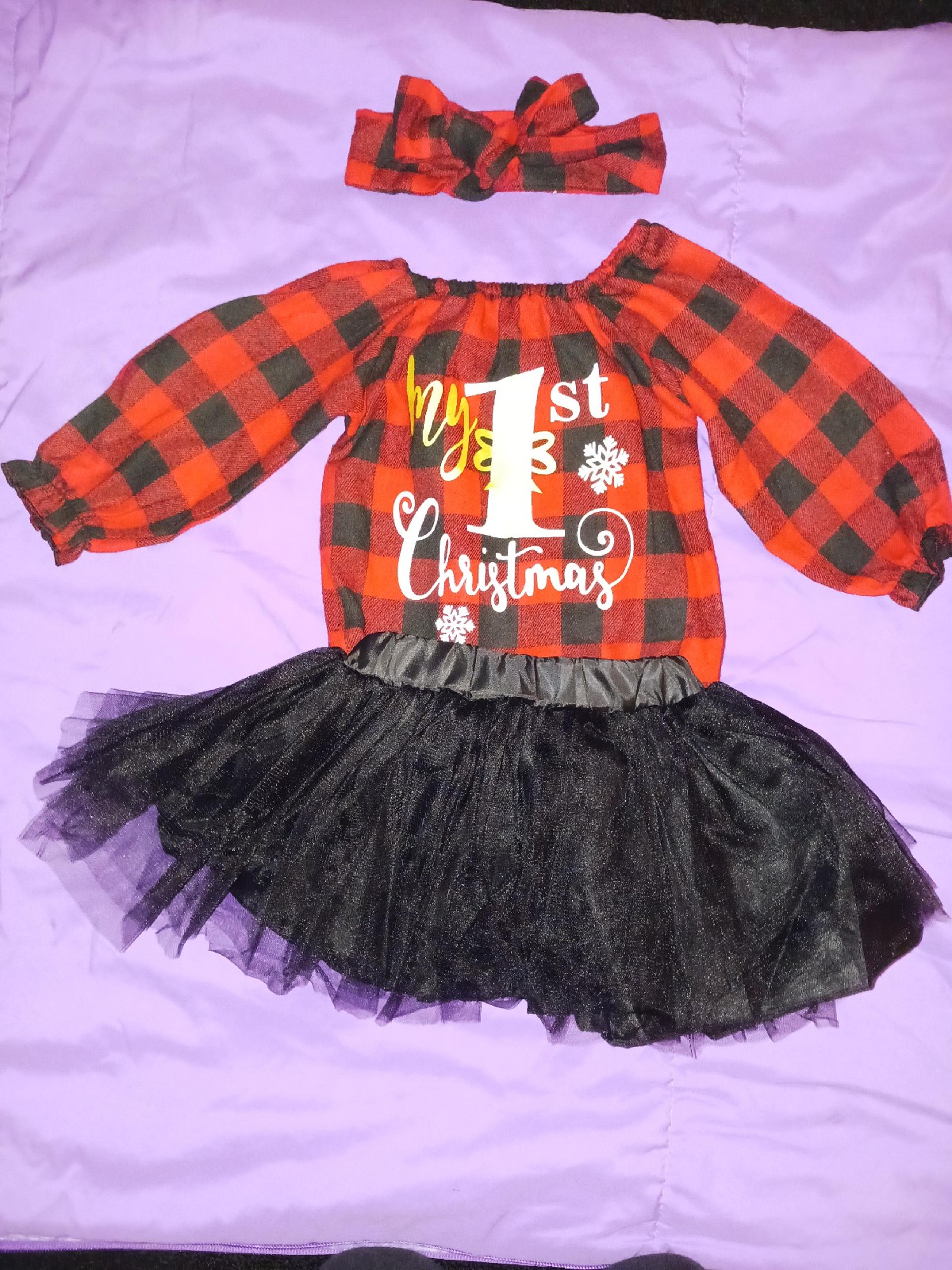 Girls holiday one piece 9 to 12 mo