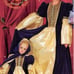My Twinn suede princess dresses with capes child XL and matching doll dress