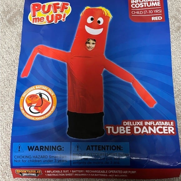 Red Tube Dancer Kids Costume