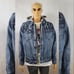 ECKO UNLTD JEAN JACKET MEN CRYSTAL ECKO EMBROIDERED LOGO WITH HOOD AND POCKET S