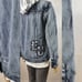 ECKO UNLTD JEAN JACKET MEN CRYSTAL ECKO EMBROIDERED LOGO WITH HOOD AND POCKET S