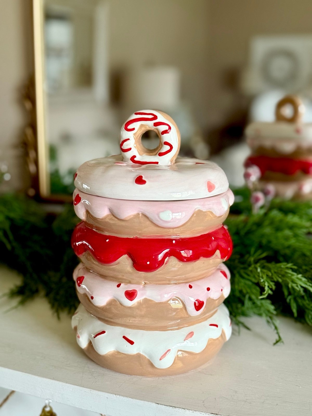 10 Strawberry Street Valentines donut canister