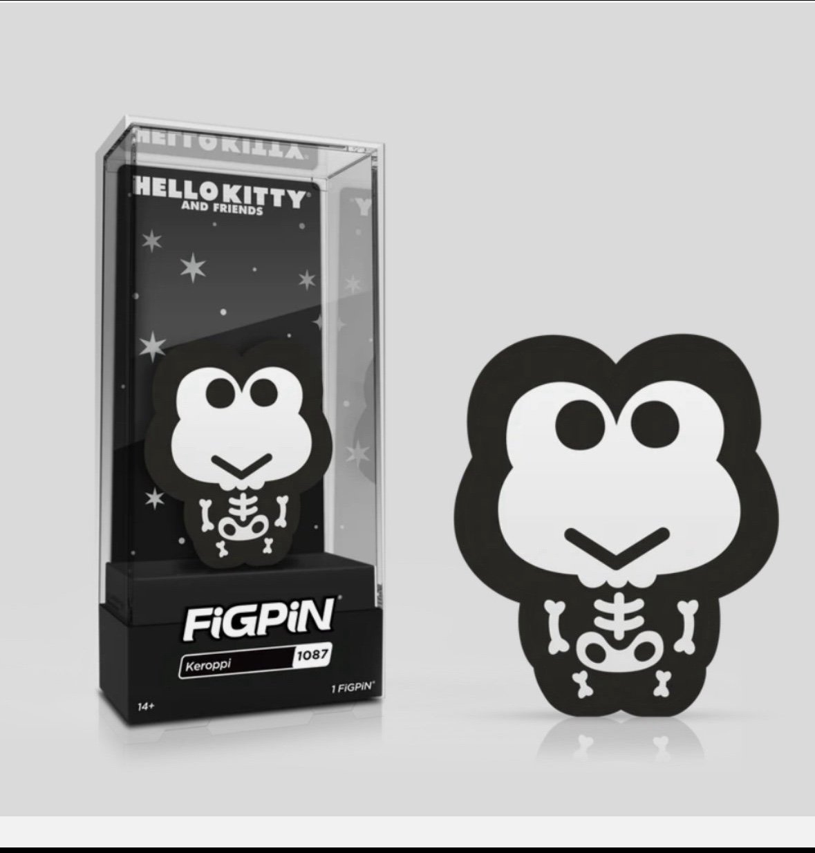 FiGPiN Locked Keroppi #1087 Halloween Skeleton Pin Sanrio LE 500 Hello Kitty