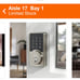 Defiant Square Satin Nickel Smart Wi-Fi Deadbolt Powered By Hubspace